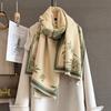 Winter Cashmere Scarf Women Luxury Flowers Print Female Shawl Wrap Scarves Lady Thick Warm Blanket Gift Echarpe Pashmina