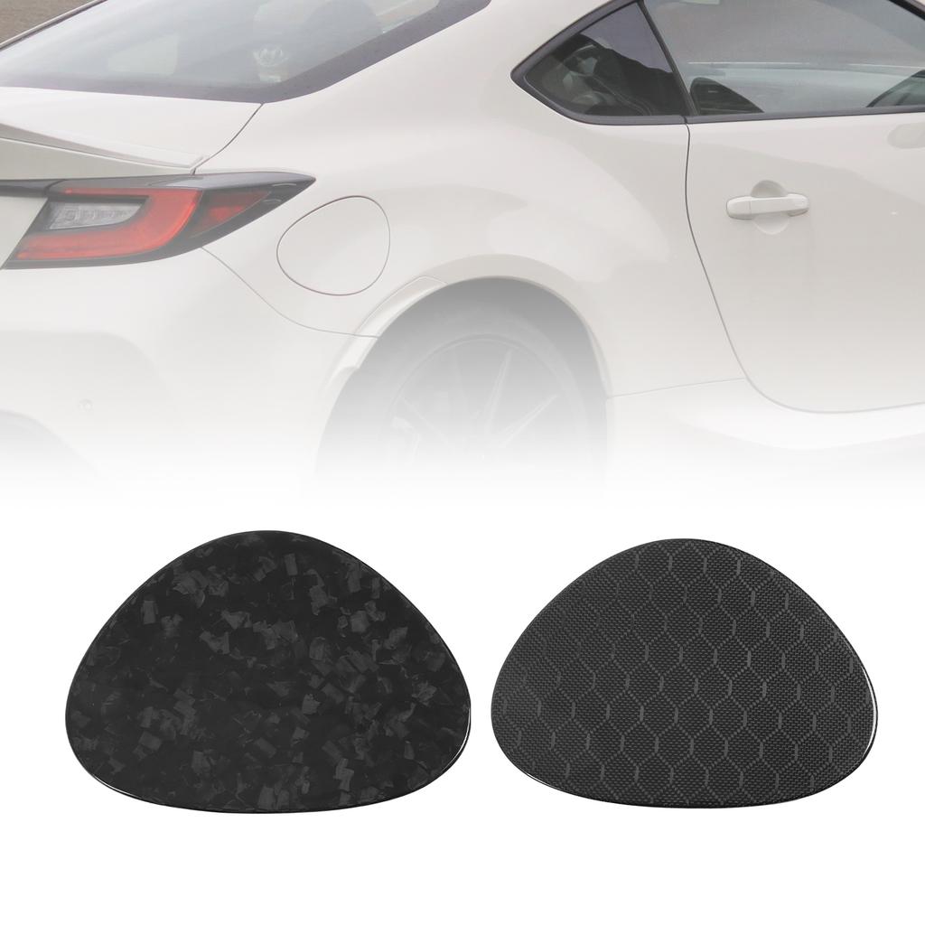 Fuel Tank Cover Trim Dry Carbon Fiber Stylish Gas Tank Cap Sticker Replacement for Toyota Subaru BRZ 2022 Onwards