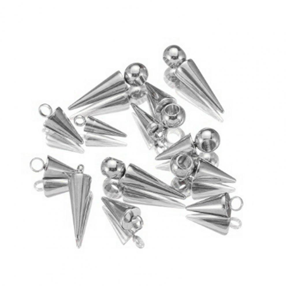 Wisiorki DIY 10 szt. Wisiorki ze stali nierdzewnej w kształcie naboju Zestaw wisiorków do biżuterii Ozdoby do zawieszenia DIY na naszyjnik kolczyki