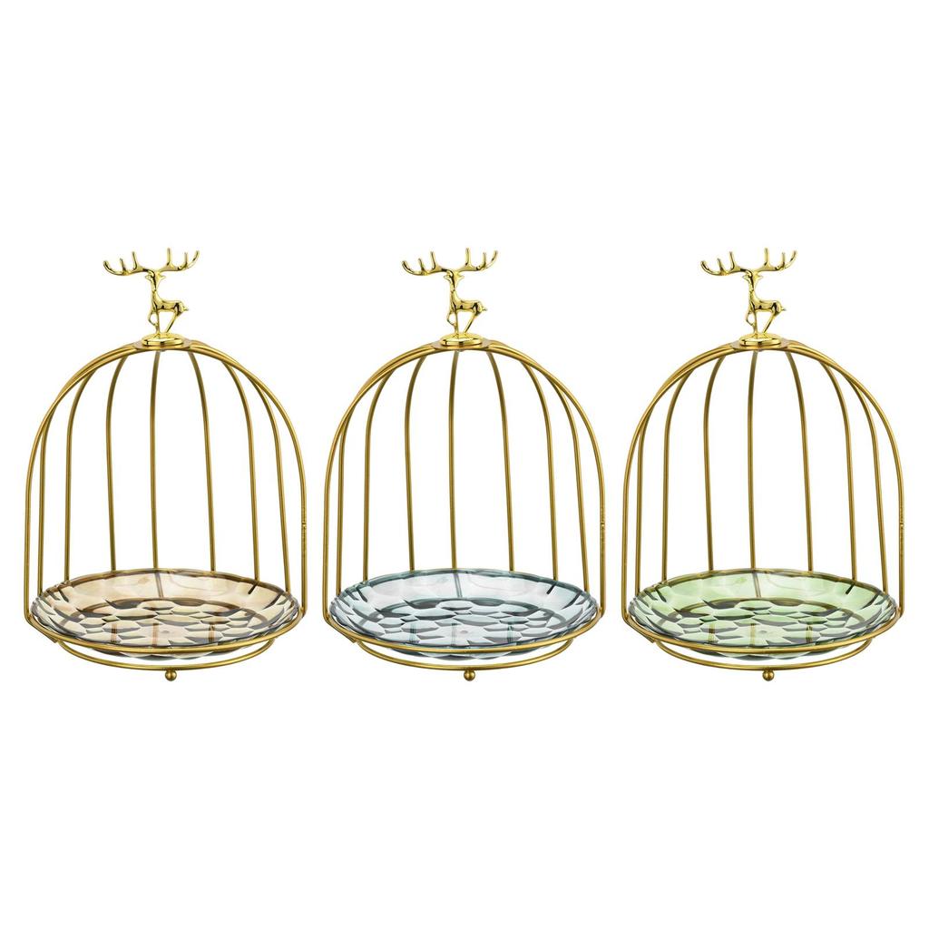 Bird Cage Snack Cake Stand Cupcake Cosmetic Rack Storage Shelf Fruit for Kitchen