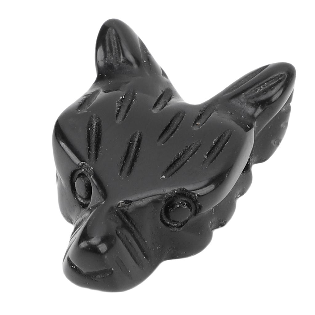 Wolf Head Shape Pendant Carved Animal Statue Decoration for Men Women Jewelry Making Holiday Present