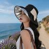Women Fashion Large Brim Face Covering Uv Protection Foldable Adjustable Fisherman Sun Hat