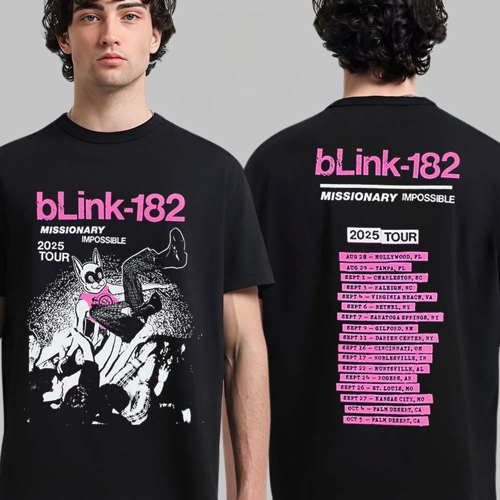 New Blink 182 Gilford New Hampshire Missionary Impossible Tour Venue Tee At Bank New Hampshire Pavilion on September 9 T-Shirt