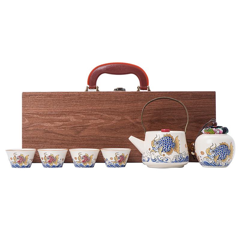 Nordic Ceramic Tea Set - Lotus Design
