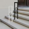 85cm Carbon Steel U-Shaped Stair Handrail,Black/White Decorative Stair Railing Floor-Mounted for Stairs,Attics