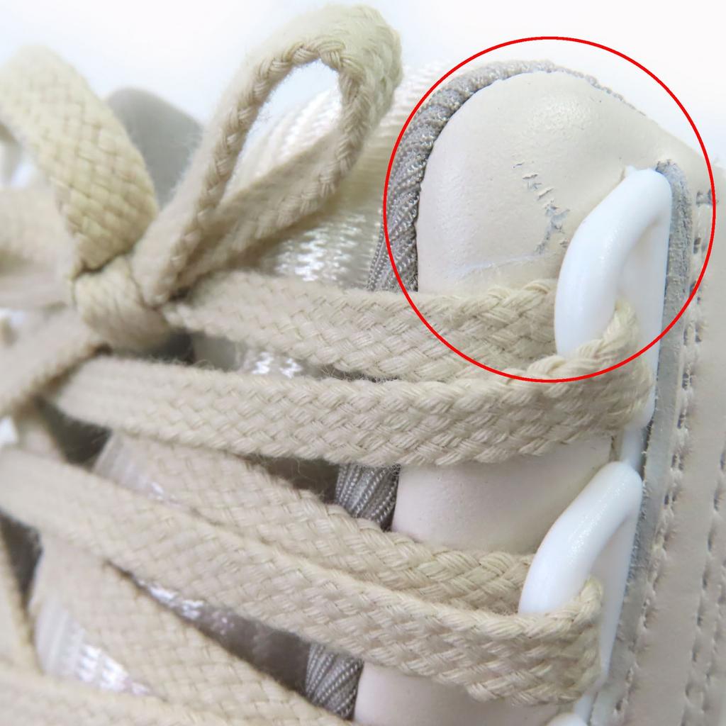 Makellose GUCCI Sneaker Interlocking G High-Top Weiß Khaki Leder Damen 36.5 Gebraucht