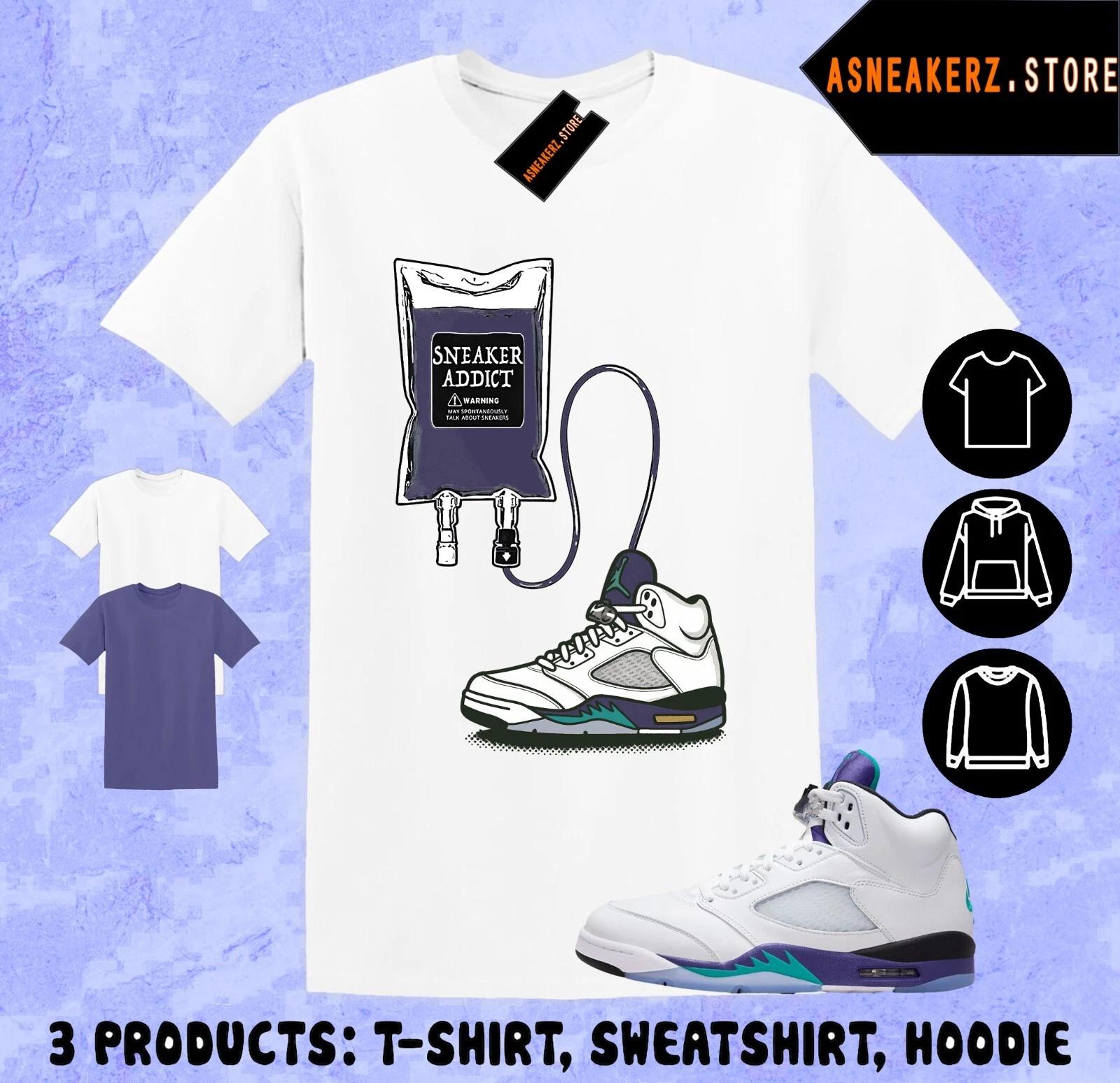 Tee Shirt Matching AJ 5 Grape 2025 To Match Sneaker Sneakerhead Therapy T shirt S