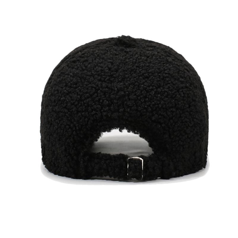 Autumn Winter Thick Lamb Plush Baseball Cap for Men Women Outdoor Warm Cap