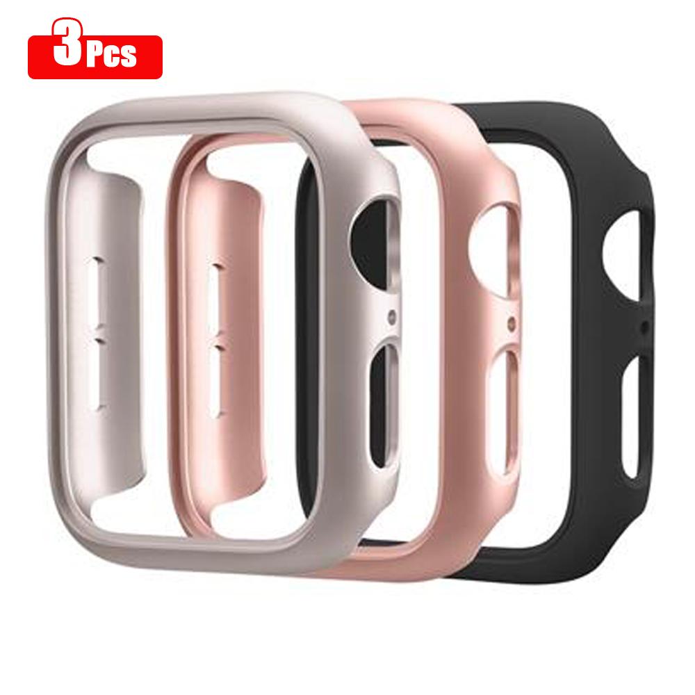 3pcs Hard PC Case For Watch 45mm 41mm 38mm 42mm 40mm 44mm Matte Bumper Protective Case Frame for iWatch SE 9 8 7 6 5 4 3 2