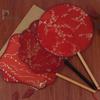 Chinesischer Hochzeits-Roter Fächer Bronzierung Braut Handfächer Handgefertigt Fotografie Requisiten Retro Chinesischer Stil Heimdekoration