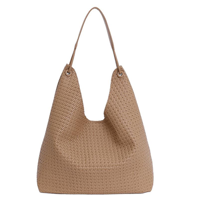 

2025 autumn new retro large-capacity armpit bag trendy fashion commuter bag woven shoulder bag versatile tote bag