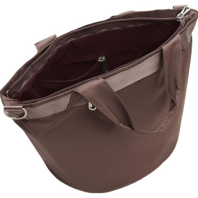 Nike Fabric Tote Bag Shopping Bag Shoulder Bag Crossbody Bag Handbag Regular Women's Eclipse Fuchsia & Night Brown Red Casual CW9303-291