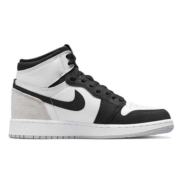 Air Jordan 1 Retro High OG GS Stage Haze Kids Sneakers Grey White Black 575441-108
