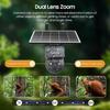 4G Solar-Powered HD 6MP Outdoor Camouflage Camera with 12x Zoom, Night Vision, Waterproof, Off-Grid Monitoring