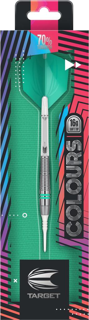 TARGET Colors 3 Teal Dart Barrel Includes Dart Case (70% Tungsten) (tad0674)