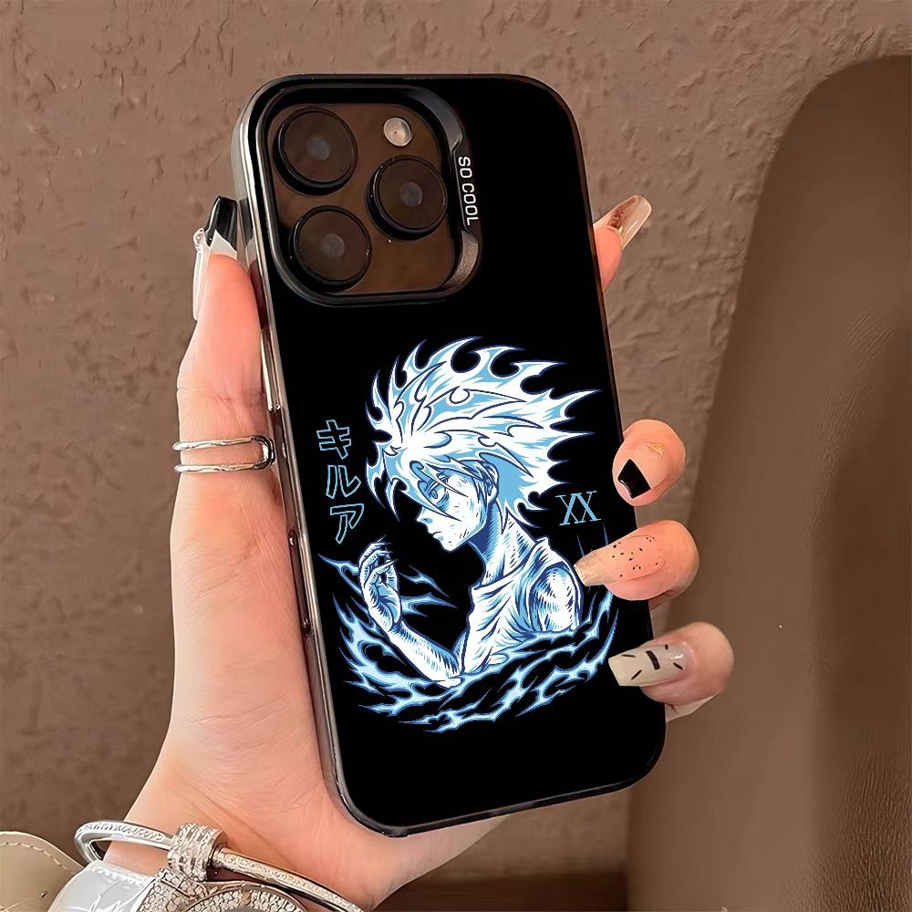 H-Hunter-Hunter Killua Phone Case for iPhone 17 17Air 16 15 14 13 12 11 Pro Max Plus Colorful Silver
