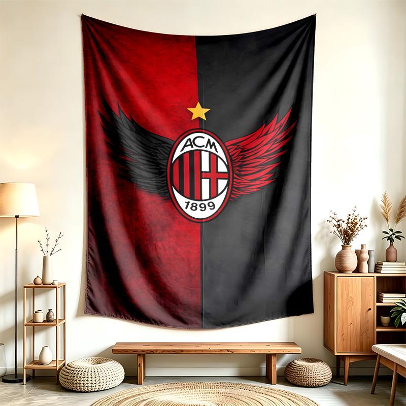 AC Milan (1) Tapestry Suitable For Decorating Homes Dorms And Bedrooms Soft To The Touch And A Perfect Gift For Friends And Family