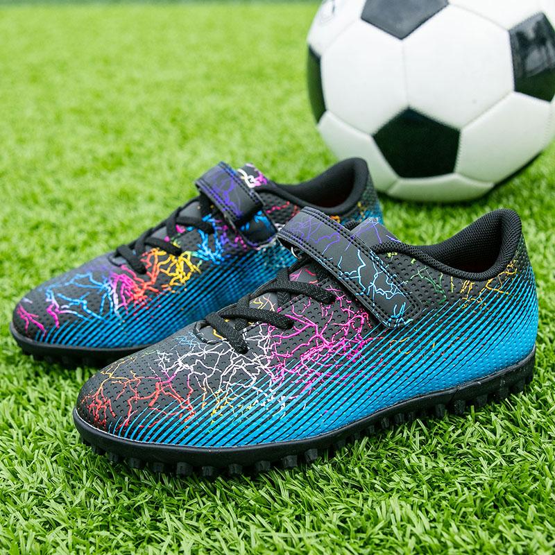 Children's TF Soccer Shoes Boys Girls Kid's Sports Running Sneakers Teenager Students Football Boots Soft Antiskid