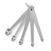 Set of 5 Stainless Steel Measuring Spoons with Measurement Markings, Compact Design, Hanging Hook, and Connecting Ring Storage, Ideal for Home Use,