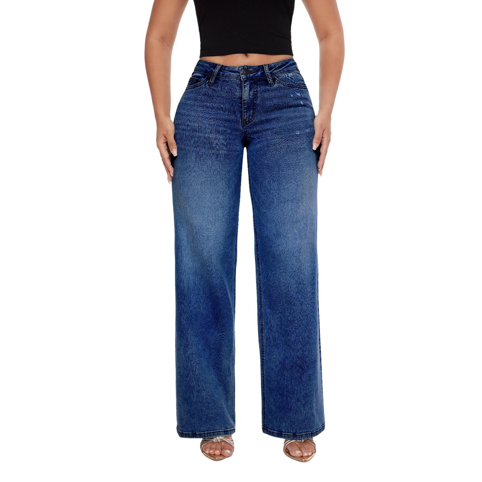 Женские эластичные джинсы с высокой посадкой, модные джинсы XL