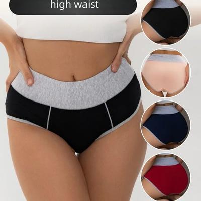 Übergröße Damen Frühling und Herbst Sport Baumwolle Hohe Taille Hüfte Hoher Sprung Slips