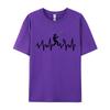 Fishing Heartbeat Tshirts Slim Fit Normal Top Tshirts Student Tops T Shirt Design Tee Shirts Thanksgiving Day