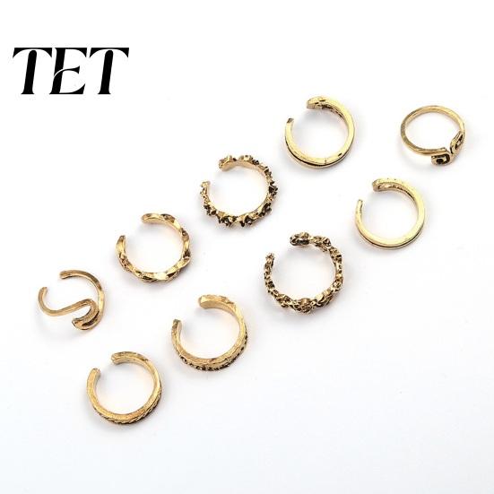 Vintage Style Toe Ring 9Pcs/Set for Women, Adjustable Open Band Rings Ring, Golden Silver Plated Foot Jewelry Summer Beach Vacation