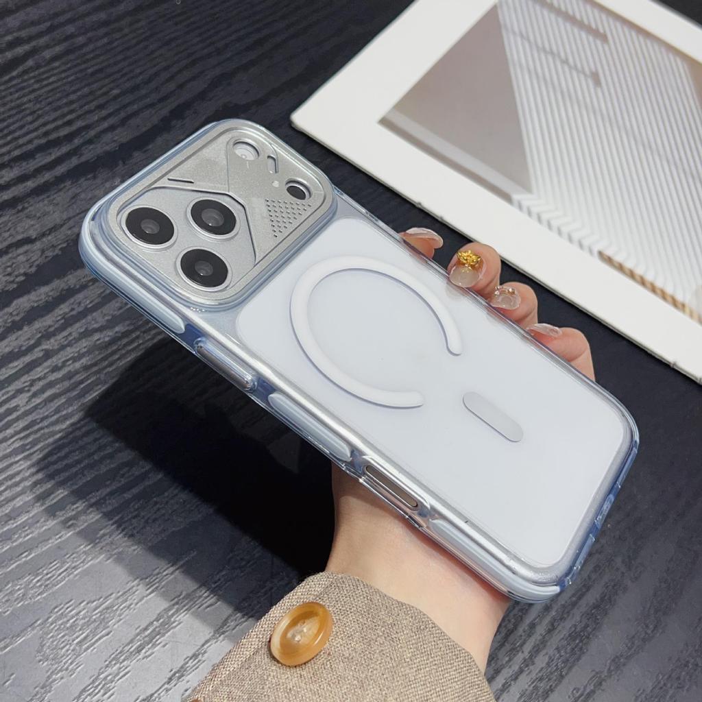 Premium iPhone 17 Pro Max Hülle: Zweifarbiges Eiskristall-Design mit Magnetischer Saugung und Vollständigem Fallschutz