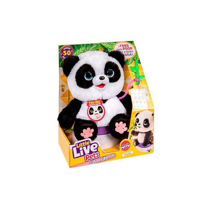 Jouet en peluche - Little Live Pets - Mon Bébé Panda ChuChu - Interactif - Multicolore - 30 cm