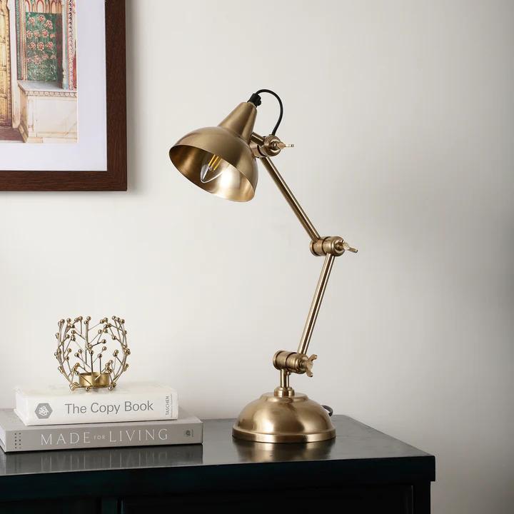 Shiny Black Triple Adjustable Study Lamp