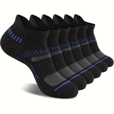 5/6 Paar Herrensocken Sportlich Gepolsterte Stütze Knöchelsocken Baumwollmischung Atmungsaktiv Bequem Niedrige Taille Crew-Socken Für Sport