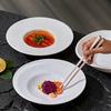 Melamine Imitation Porcelain Hat Plate: Versatile Dish for Salad, Pasta, Omurice, Noodles & Soup.