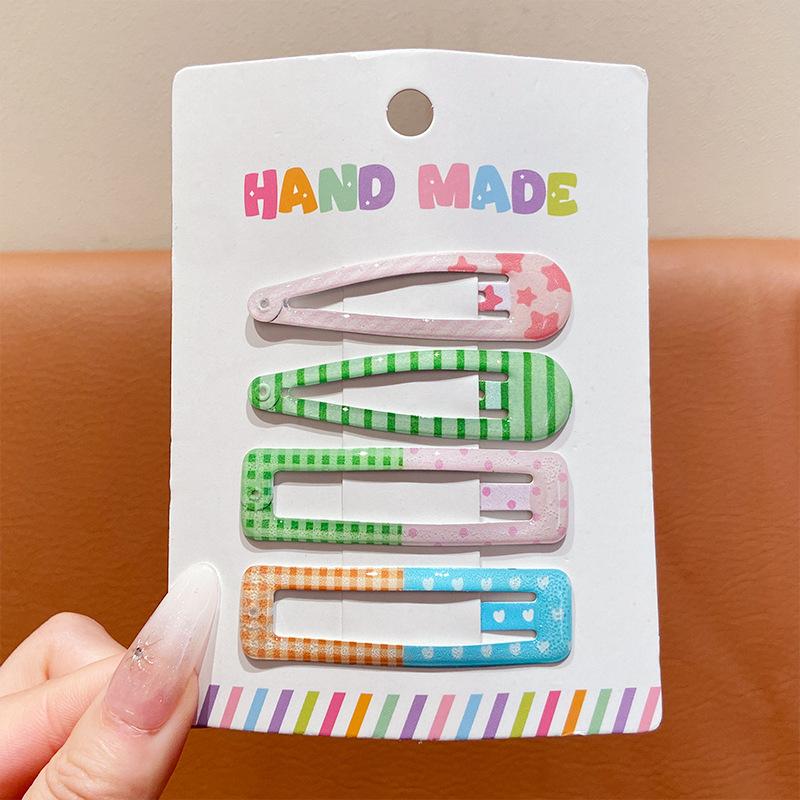 Cute Children's Colorful Polka Dot Checkered Hair Clips, Side Bangs Clips, Sweet Wispy Hair Clips, Bobby Pins.