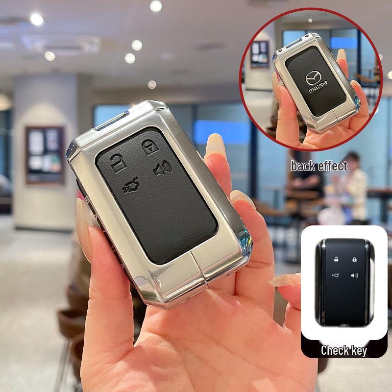 Kuooo: Durable, Fully Enclosed Cover with Buckle for Mazda EZ6 Key Fobs and EZ60 Car Remotes.