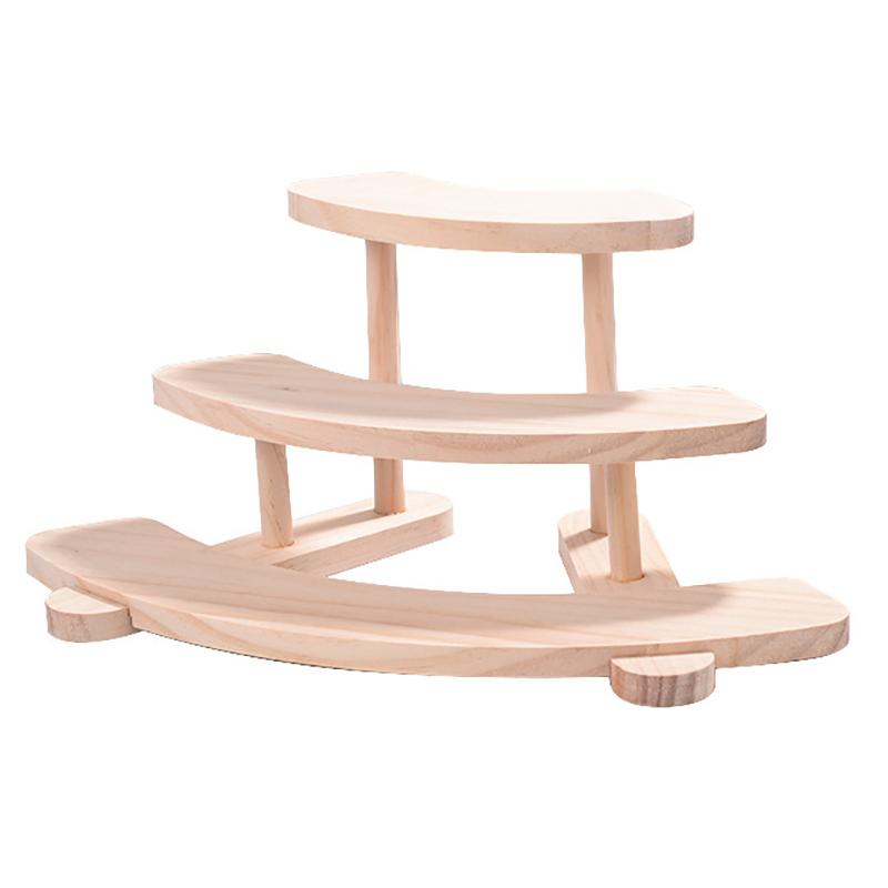 Two/Three Layer Wood Display Stand Toy Blind Box Organizer Cosmetic Perfume Display Shelf Organization Storage Decoration Holder