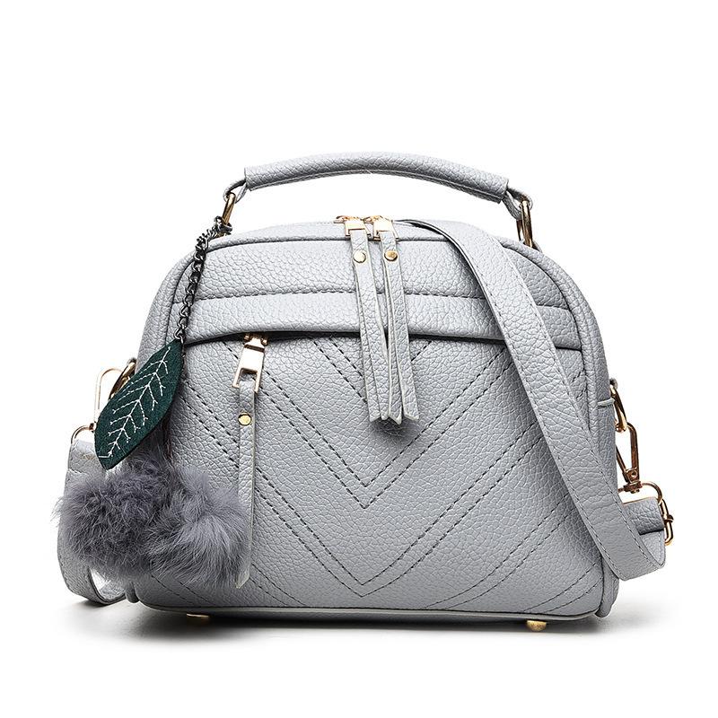 Handbag For Women Girl Fashion Messenger Bags With Ball Toy Bolsa Female Shoulder Bag Pu Leather Ladies Party Crossbody Bag