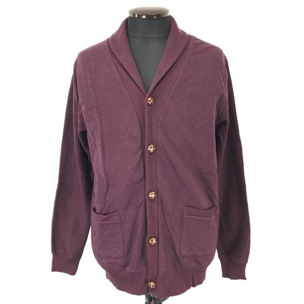 

coen New with Tag Cotton 100% Sweat Jacket Cardigan Men’s Size M Dark Purple