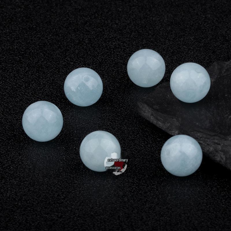 Aquamarin Runde Lose Perlen - DIY Schmuckzubehör