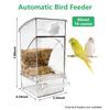 M-Nowoczesny-Automatyczny Przezroczysty Karmnik dla Ptaków Bez Bałaganu Pojemnik na Pokarm dla Papug Akcesoria do Klatki Dla Papużek Falistych Kanarków