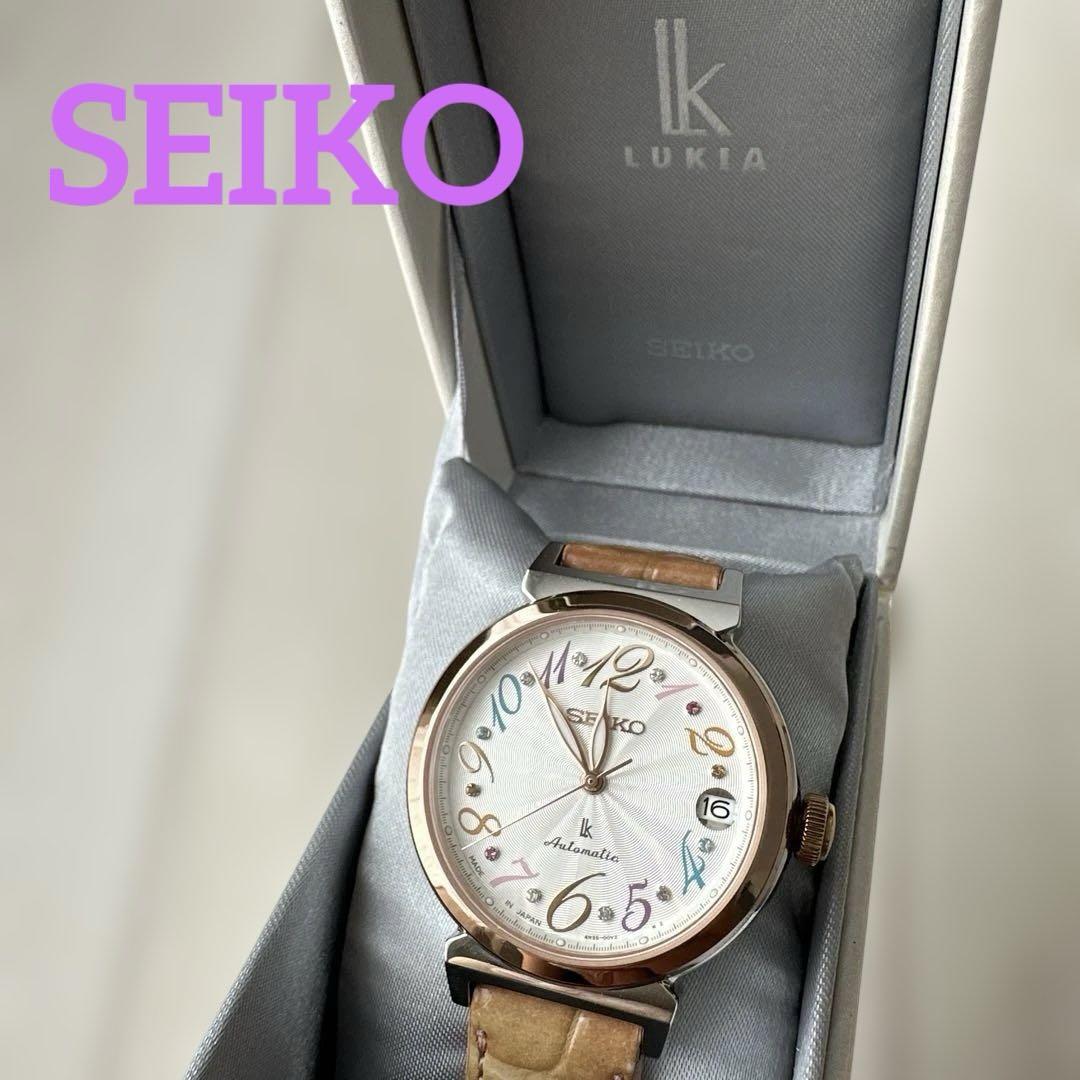 

[USED] Seiko LUKIA Automatic Watch with Leather Strap and Skeleton Back