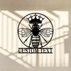 Metal Bee Wall Art, Beekeeper Gift, Home Decor, Custom Name Sign