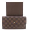 LOUIS VUITTON Portefeiulle International Purse N61217 Brown Damier canvas unisex Used