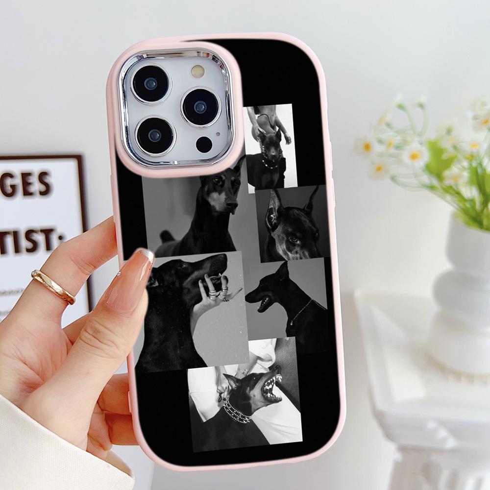 LZ14 Dog Doberman Animal Art Soft Phone Case for Samsung S24 Ultra S23 Plus S21 FE A16 A54 A34 A06 Infinix Hot 40 30i Lens Protection Shockproof Cover