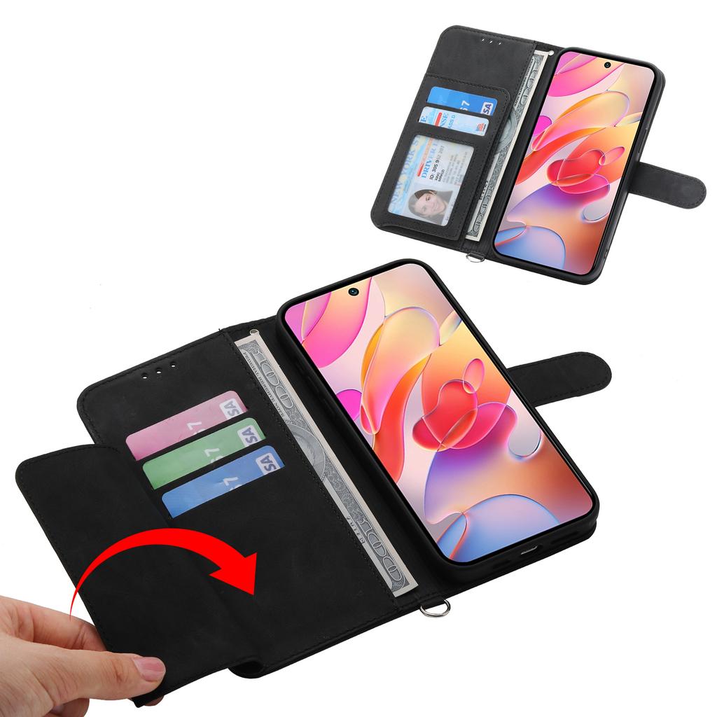 For Samsung Galaxy A17 5G Case Flower Pattern PU Leather Wallet Phone Cover with Strap