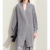 Women Cardigan Autumn New Casual V-neck Button Solid Coat with Belt Fashion Loose Long Sleeve Female Top Winter