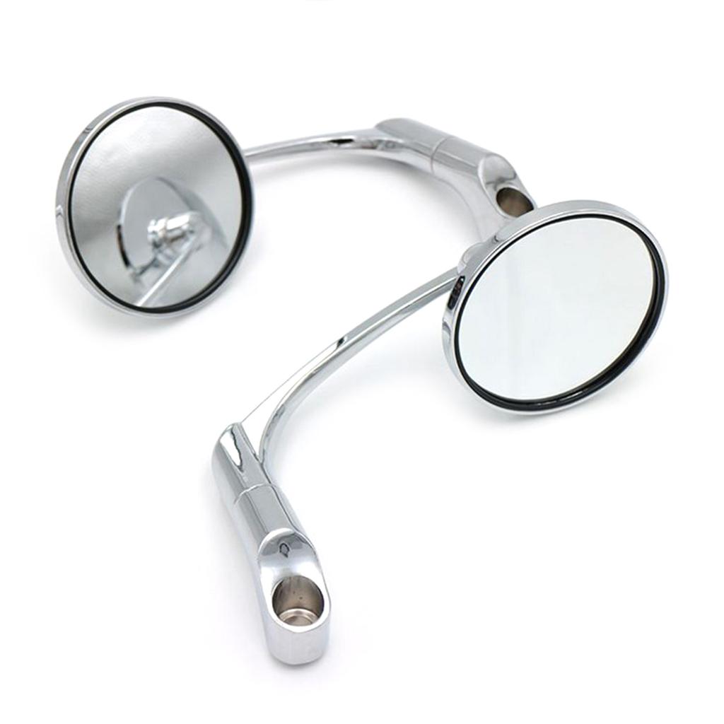 Adjustable Bar End Motorcycle Rearview Side Mirror Motorcycle Modification Parts Universal Fitting for 10mm Handlebars