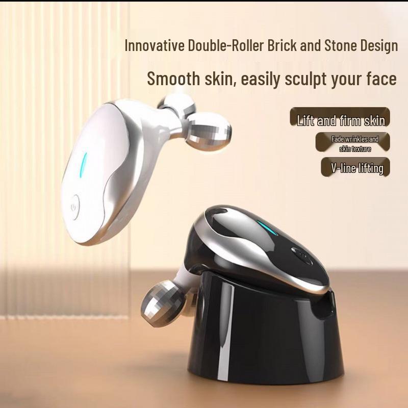 High-Frequency EMS Face Massager: Dual Ball Microcurrent Lifting Device