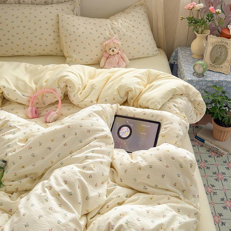 Cotton Bedding Set Dormitory Student Bed 150x200cm 180x220cm 200x230cm 3 Or 4 Piece Soft Comfortable