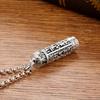 Vintage   High Quality Necklace Six-Character Mantra Can Open The Gawu Box Men'S Pendant Charm Banquet Jewelry