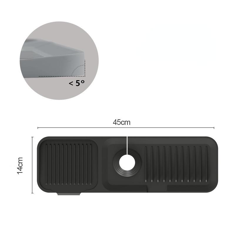 Silicone Faucet Pad, Sink Faucet Drainage Pad, Thickened Drying Pad, Kitchen and Bathroom Countertop Protective Pad